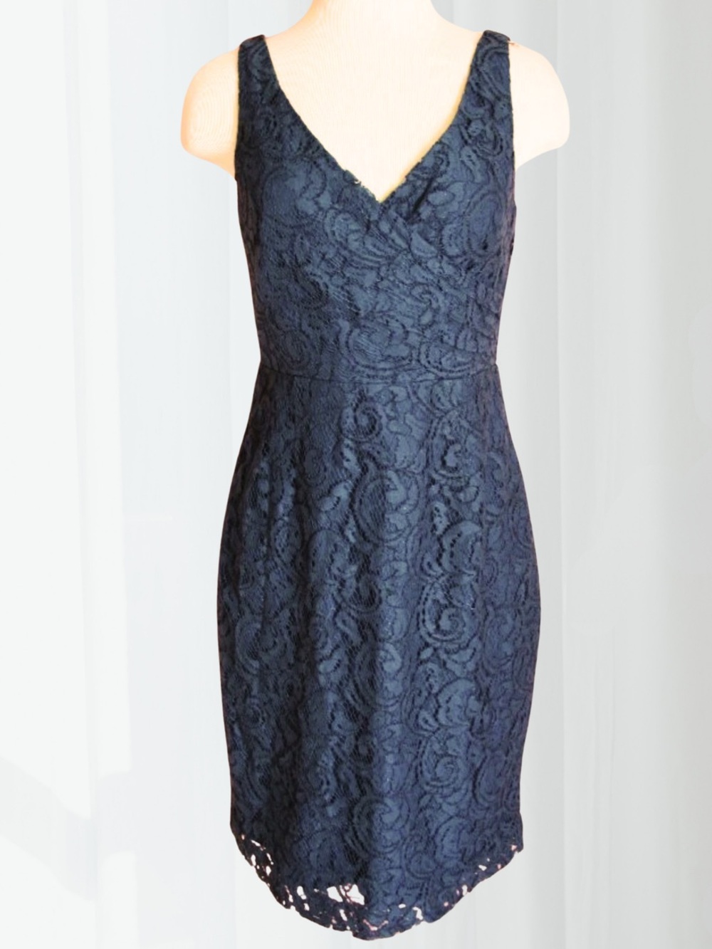 NWT J.Crew Sara Leavers Lace Sheath Dress – Acropolis (Dark) Blue – Size 2
